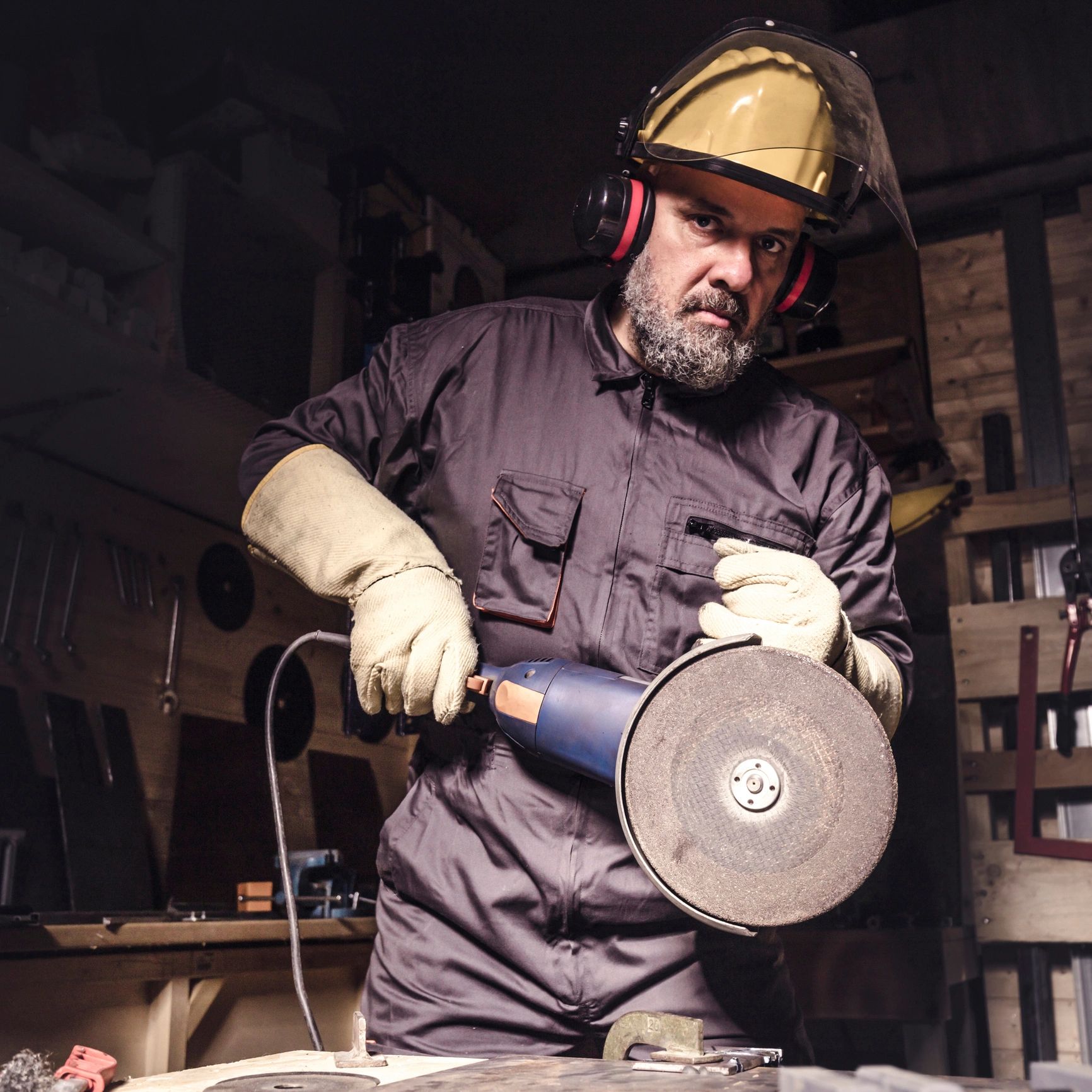 Portrait of a mechanic in a workshop