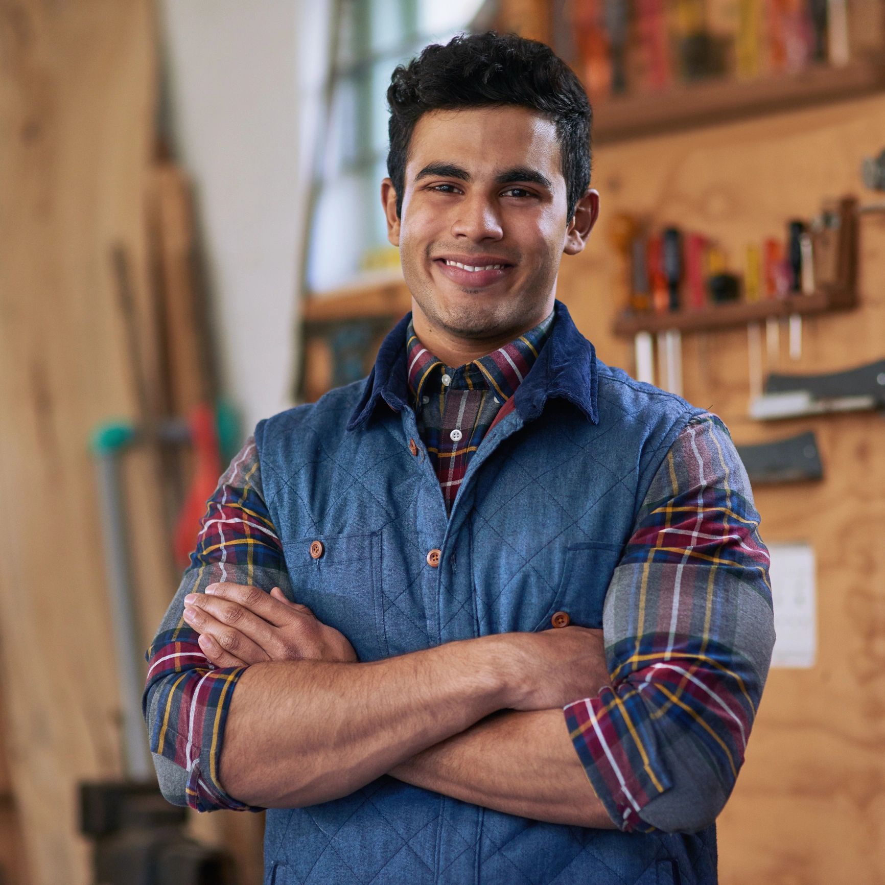 Portrait of a service professional in a workshop